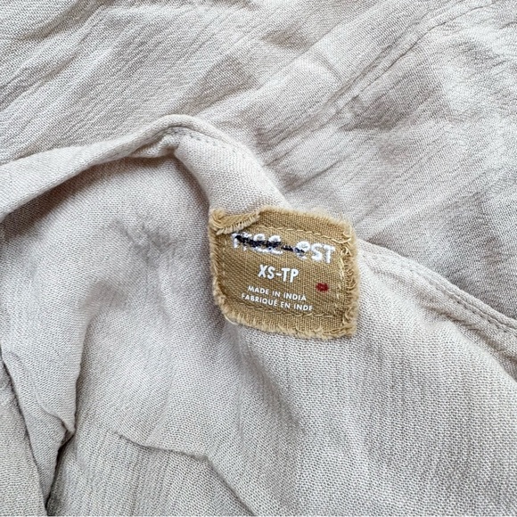 Free People Just Like Paradise Maxi Dress Summer Sundress Sleeves Cream - Picture 9 of 10